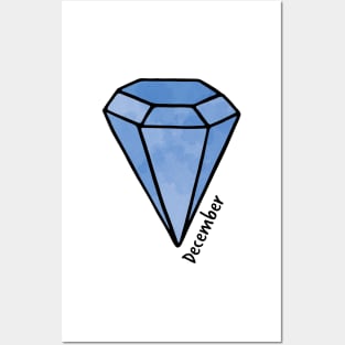 December Blue Topaz Birthstone Posters and Art